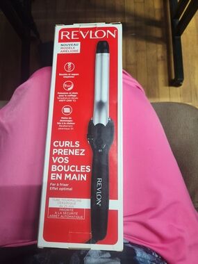 Revlon Black and Silver Curling Iron - 25mm Ceramic Tourmaline